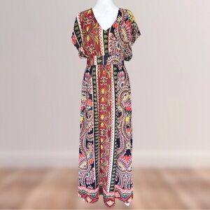 Ark & Co Colorful Pattern Maxi Dress
